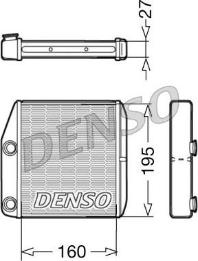 Denso DRR09075 - Теплообменник, отопление салона parts5.com