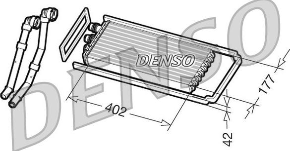 Denso DRR12100 - Теплообменник, отопление салона parts5.com