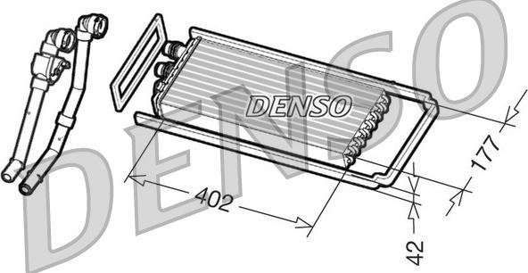 Denso DRR12101 - Теплообменник, отопление салона parts5.com