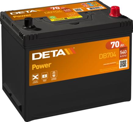 DETA DB704 - Стартерная аккумуляторная батарея, АКБ parts5.com