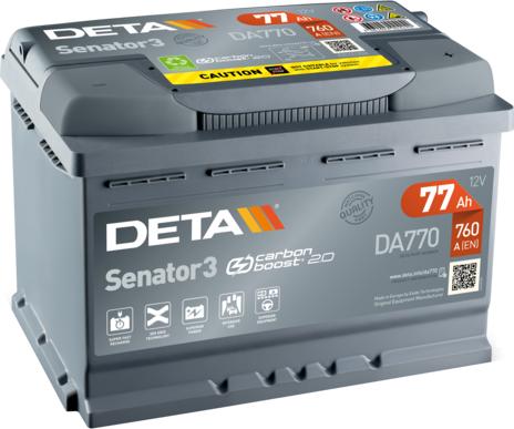 DETA DA770 - Стартерная аккумуляторная батарея, АКБ parts5.com