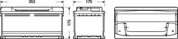 DETA DB852 - Стартерная аккумуляторная батарея, АКБ parts5.com