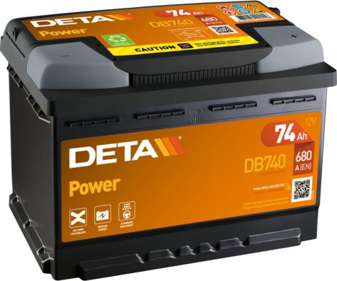 DETA DB740 - Стартерная аккумуляторная батарея, АКБ parts5.com