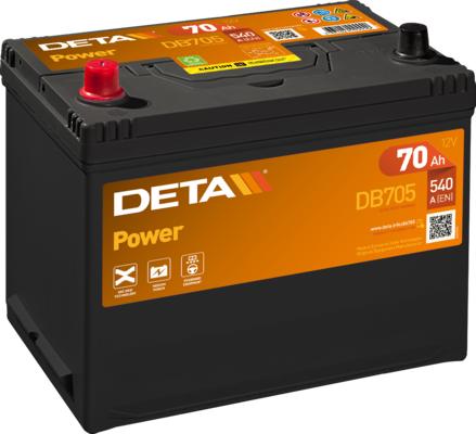 DETA DB705 - Стартерная аккумуляторная батарея, АКБ parts5.com