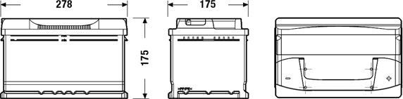 DETA DB712 - Стартерная аккумуляторная батарея, АКБ parts5.com