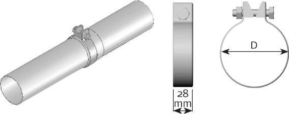 Dinex 99553 - Соединительные элементы, система выпуска parts5.com