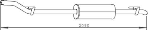 Dinex 56322 - Средний глушитель выхлопных газов parts5.com