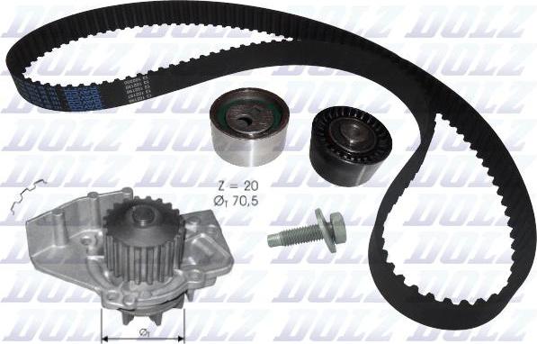 DOLZ KD034 - Water Pump & Timing Belt Set parts5.com