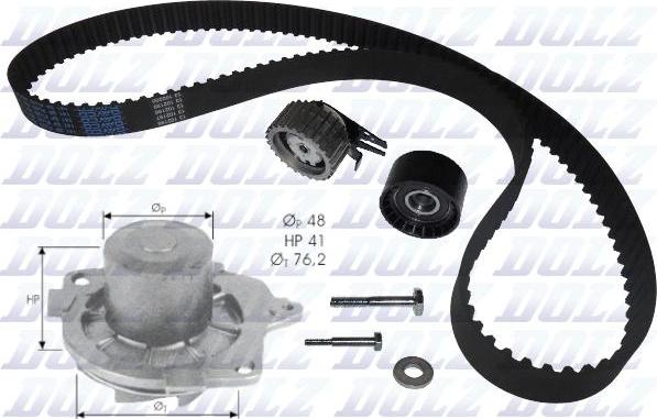 DOLZ KD032 - Водяной насос + комплект зубчатого ремня parts5.com