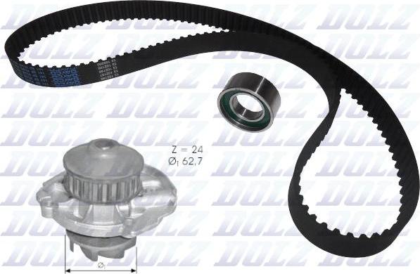 DOLZ KD022 - Water Pump & Timing Belt Set parts5.com