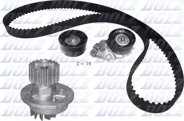 DOLZ KD144 - Водяной насос + комплект зубчатого ремня parts5.com