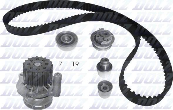 DOLZ KD156 - Водяной насос + комплект зубчатого ремня parts5.com