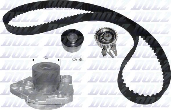 DOLZ KD109 - Водяной насос + комплект зубчатого ремня parts5.com