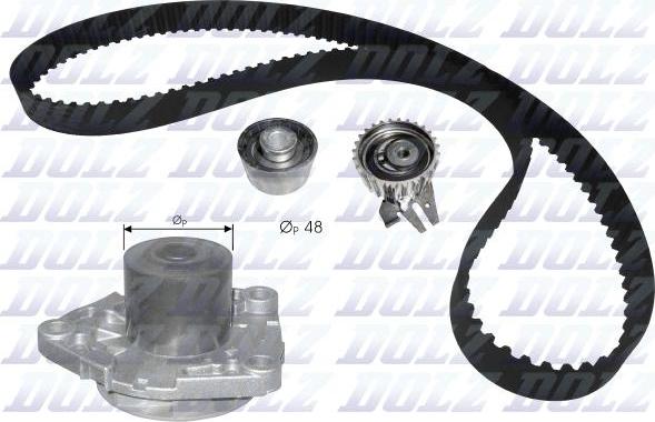 DOLZ KD102 - Water Pump & Timing Belt Set parts5.com