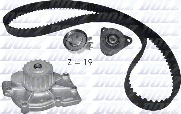 DOLZ KD115 - Водяной насос + комплект зубчатого ремня parts5.com