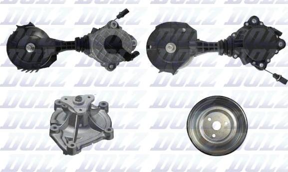 DOLZ KD174T - Водяной насос + комплект ручейковых ремней parts5.com