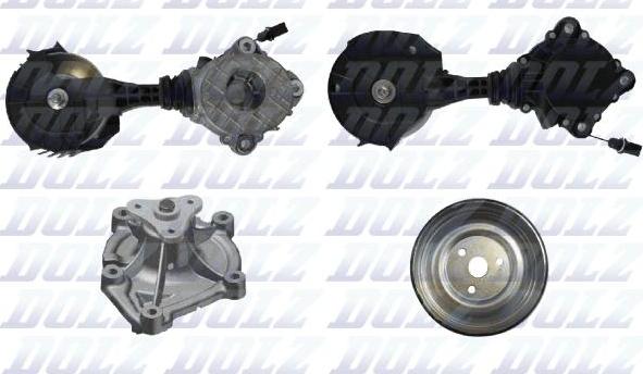 DOLZ KD173T - Водяной насос + комплект ручейковых ремней parts5.com