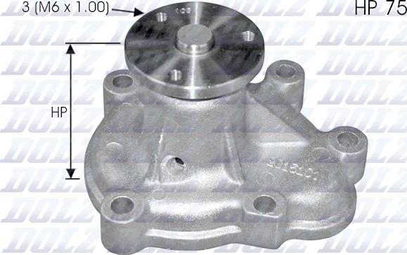 DOLZ O142 - Водяной насос parts5.com