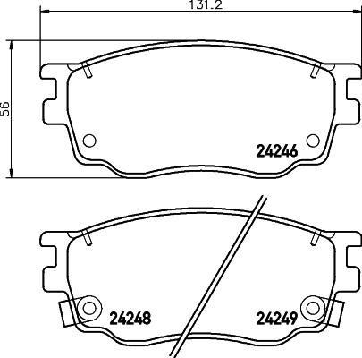 MAZDA G2YD-33-28ZA - Тормозные колодки, дисковые, комплект parts5.com