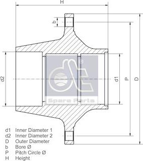 DT Spare Parts 3.67616 - Ступица колеса, поворотный кулак parts5.com