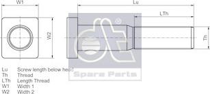 DT Spare Parts 1.17034 - Болт крепления колеса parts5.com