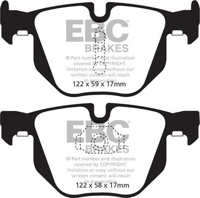 EBC Brakes DP42009R - Тормозные колодки, дисковые, комплект parts5.com