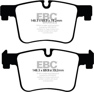 EBC Brakes DP42105R - Тормозные колодки, дисковые, комплект parts5.com