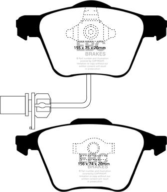 EBC Brakes DP41495R - Тормозные колодки, дисковые, комплект parts5.com