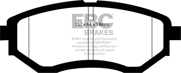 EBC Brakes DP21583 - Тормозные колодки, дисковые, комплект parts5.com