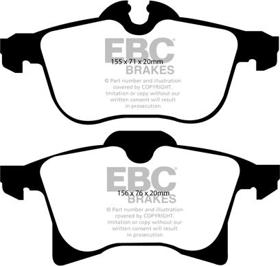 EBC Brakes DP21520 - Тормозные колодки, дисковые, комплект parts5.com