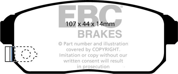 EBC Brakes DP41691R - Тормозные колодки, дисковые, комплект parts5.com