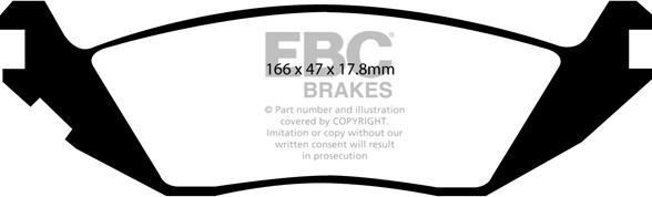 EBC Brakes DP41639R - Тормозные колодки, дисковые, комплект parts5.com