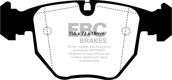 EBC Brakes DP21036 - Тормозные колодки, дисковые, комплект parts5.com