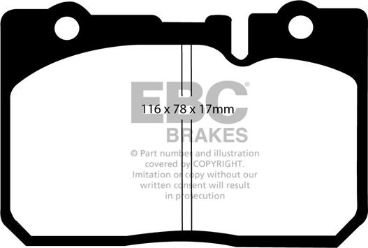 EBC Brakes DP21154 - Тормозные колодки, дисковые, комплект parts5.com