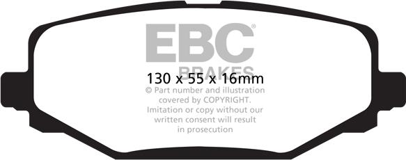 EBC Brakes DP61889 - Тормозные колодки, дисковые, комплект parts5.com