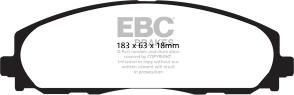 EBC Brakes DP41888R - Тормозные колодки, дисковые, комплект parts5.com