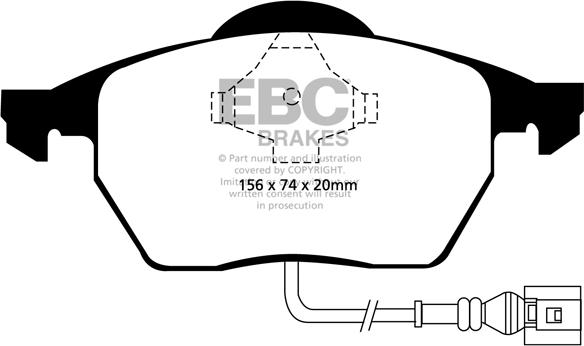 EBC Brakes DP21330 - Тормозные колодки, дисковые, комплект parts5.com