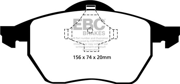 EBC Brakes DP21324 - Тормозные колодки, дисковые, комплект parts5.com