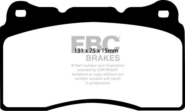 EBC Brakes DP41210R - Тормозные колодки, дисковые, комплект parts5.com