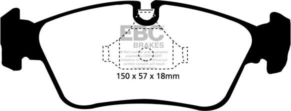 EBC Brakes DP21211 - Тормозные колодки, дисковые, комплект parts5.com