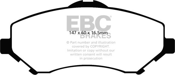 EBC Brakes DP61798 - Тормозные колодки, дисковые, комплект parts5.com