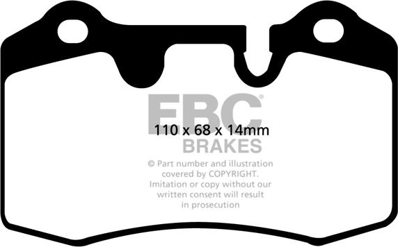 EBC Brakes DP41909R - Тормозные колодки, дисковые, комплект parts5.com