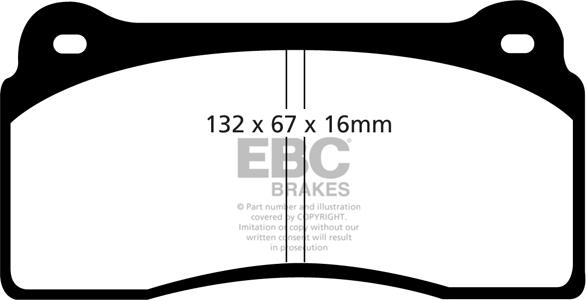 EBC Brakes DP41110R - Тормозные колодки, дисковые, комплект parts5.com