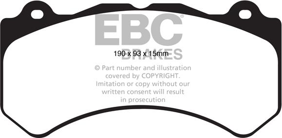 EBC Brakes DP41853R - Тормозные колодки, дисковые, комплект parts5.com