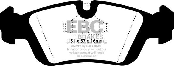 EBC Brakes DP4914R - Тормозные колодки, дисковые, комплект parts5.com