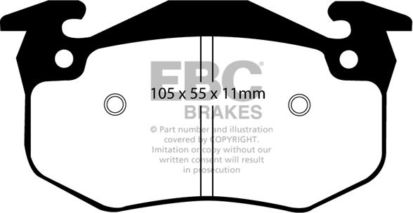 EBC Brakes DP2983 - Тормозные колодки, дисковые, комплект parts5.com