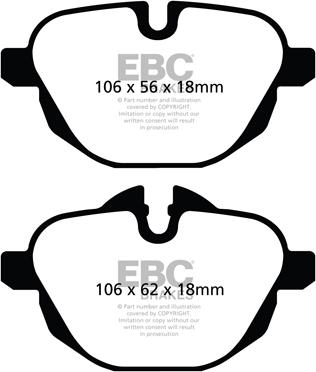 EBC Brakes DP22047 - Тормозные колодки, дисковые, комплект parts5.com