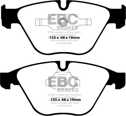 EBC Brakes DP42006R - Тормозные колодки, дисковые, комплект parts5.com