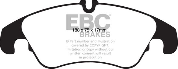 EBC Brakes DP42022R - Тормозные колодки, дисковые, комплект parts5.com