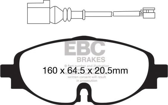 EBC Brakes DP42150R - Тормозные колодки, дисковые, комплект parts5.com